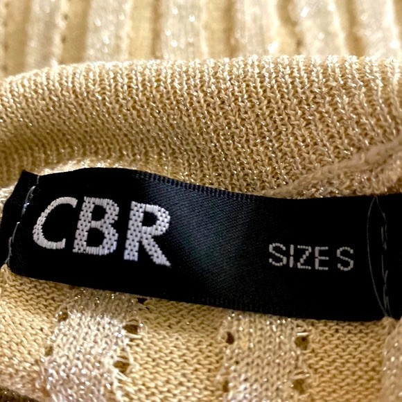 CBR gold lace up crop top sweater - Picture 4 of 6